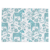 スウェーデンダラホースティール（緑がかった色）アンドホワイト ラージペーパーバッグ (裏面)