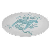 スウェーデンダラホースティール（緑がかった色）グリーンアンドホワイト カッティングボード (角)