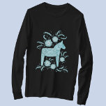 スウェーデンダラホースティール（緑がかった色）グリーンバイキング Tシャツ<br><div class="desc">スウェーデン伝統的のダラ馬のティール（緑がかった色）グリーンのイラストレーション。バイキングに最適</div>