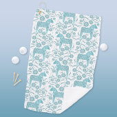 スウェーデンダラホースティール（緑がかった色）グリーンフォークアートゴルフタオル ゴルフタオル