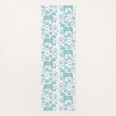 スウェーデンダラホースティール（緑がかった色）グリーンフォークアートヨガマット ヨガマット (正面)