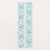 スウェーデンダラホースティール（緑がかった色）グリーンフォークアートヨガマット ヨガマット (裏面)