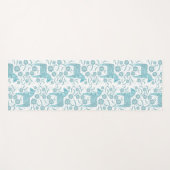 スウェーデンダラホースティール（緑がかった色）グリーンフォークアートヨガマット ヨガマット (正面(横))