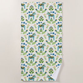 スウェーデンダラホースティール（緑がかった色）ビーチタオル ビーチタオル