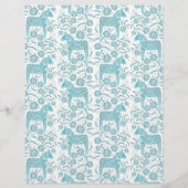 スウェーデンダラホースティール（緑がかった色）フォークアートスクラップブック紙 (正面)