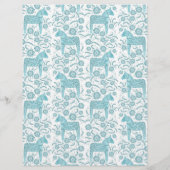 スウェーデンダラホースティール（緑がかった色）フォークアートスクラップブック紙 (裏面)