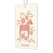 スウェーデンダラホースパーソナライズされたレッド カーエアーフレッシュナー (左)