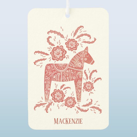 スウェーデンダラホースパーソナライズされたレッド カーエアーフレッシュナー