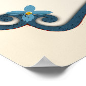 スウェーデンダラホースフォークアートフレーム ポスター (角)