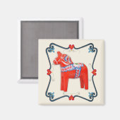 スウェーデンダラホースフォークアートフレーム マグネット (正面/裏面)