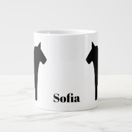 スウェーデンダラホースブラックスペシャリティマグ ジャンボコーヒーマグカップ