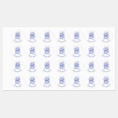 スウェーデンダラホースブルーアンドホワイト名前をカスタムする ラベル (シート)