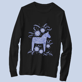 スウェーデンダラホースブルーバイキングTシャツ Tシャツ