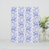 スウェーデンダラホースブルーフォークアートスクラップブック紙 (スタンド正面)