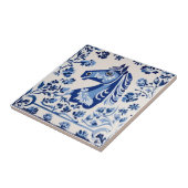 スウェーデンダラホースブルー&ホワイト タイル (側面)