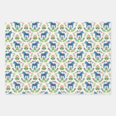 スウェーデンダラホースブルー ラッピングペーパーシート (正面2)