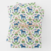 スウェーデンダラホースブルー ラッピングペーパーシート (インサイチュ)
