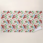 スウェーデンダラホースレッドビーチタオル ビーチタオル (正面)