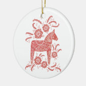 スウェーデンダラホース伝統的フォークアート セラミックオーナメント (左)