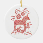 スウェーデンダラホース伝統的フォークアート セラミックオーナメント (裏面)