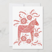 スウェーデンダラホース赤と白サンキューカード サンキューカード (正面)