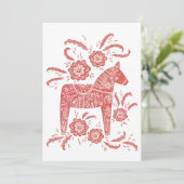 スウェーデンダラホース赤と白サンキューカード サンキューカード (スタンド正面)