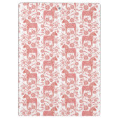 スウェーデンダラホース赤と白フォークアート クリップボード (裏面)