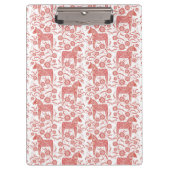 スウェーデンダラホース赤と白フォークアート クリップボード (正面)