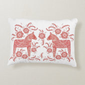 スウェーデンダラ赤と白ホース アクセントクッション (裏面)