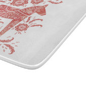 スウェーデンダラ赤と白ホース カッティングボード (角)