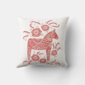 スウェーデンダラ赤と白ホース クッション (裏面)