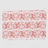 スウェーデンダラ赤と白ホース ゴルフタオル (横)