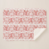 スウェーデンダラ赤と白ホース シェルパブランケット (正面(横))