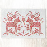 スウェーデンダラ赤と白ホース ジグソーパズル<br><div class="desc">スウェーデン伝統的のダラ馬のデザインに赤と白。冬の休暇に最適。オリジナルアートby Nic Squirrell.</div>