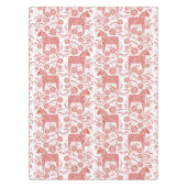 スウェーデンダラ赤と白ホース テーブルクロス (正面)