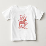 スウェーデンダラ赤と白ホース ベビーTシャツ<br><div class="desc">スウェーデン伝統的のダラホースイラストレーション。オリジナルアートby Nic Squirrell.</div>
