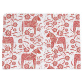 スウェーデンダラ赤と白ホース ラージペーパーバッグ (正面)