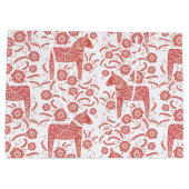 スウェーデンダラ赤と白ホース ラージペーパーバッグ (裏面)