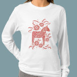 スウェーデンダラ赤と白ホース Tシャツ<br><div class="desc">スウェーデン伝統的のダラホースイラストレーション。</div>