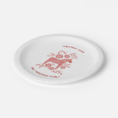 スウェーデンダラ赤と白ーパーソナライズされた馬 ペーパープレート (アングル)