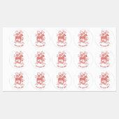 スウェーデンダラ赤と白ーパーソナライズされた馬 ラベル (シート)