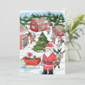 スウェーデントムテンクリスマスビレッジウォータカラー シーズンカード (スタンド正面)
