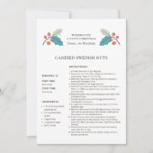 スウェーデンナッツレシピクリスマスカード シーズンカード (正面)