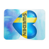 スウェーデンハート国旗のフレキシブル磁石 マグネット (横)