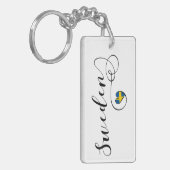 スウェーデンハート国旗 キーホルダー (正面左)