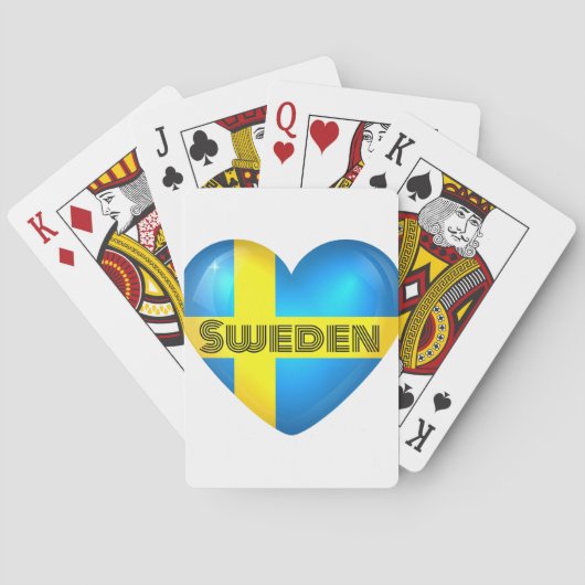 スウェーデンハート国旗 トランプ (裏面)