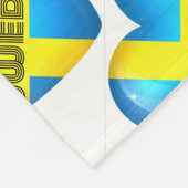 スウェーデンハート国旗 フリースブランケット (角)