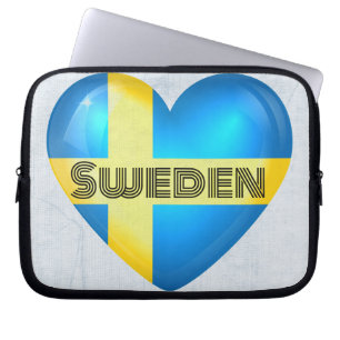 スウェーデンハート国旗 ラップトップスリーブ