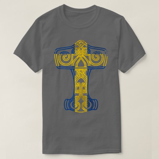スウェーデンバイキングハンマー Tシャツ (デザイン正面)