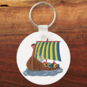 スウェーデンバイキング船 キーホルダー (正面)